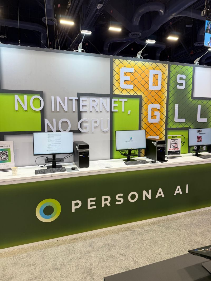 Persona AI: “No internet, no GPU.”