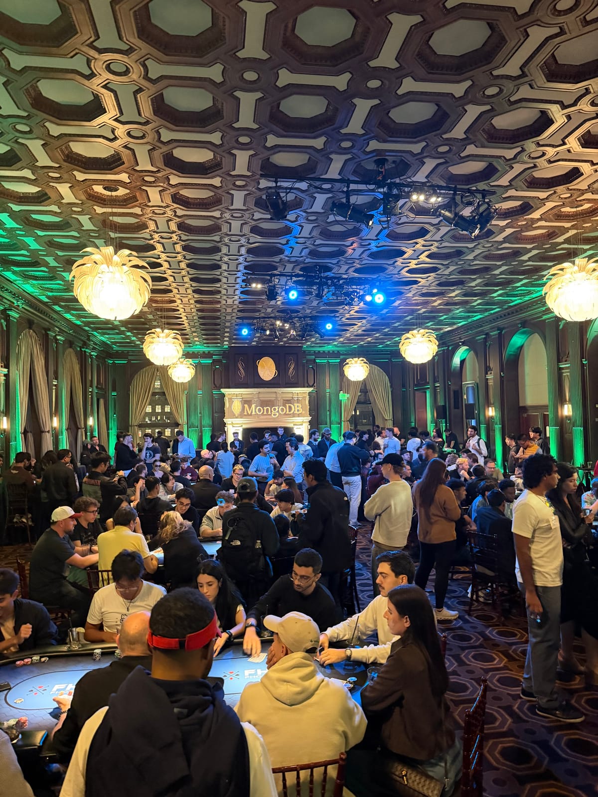 Poker night hosted by MongoDB.